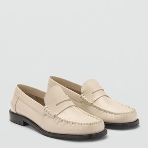 Mango Women’s Leather Loafers NWT